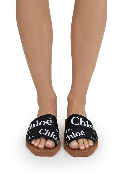 chloe black sandals